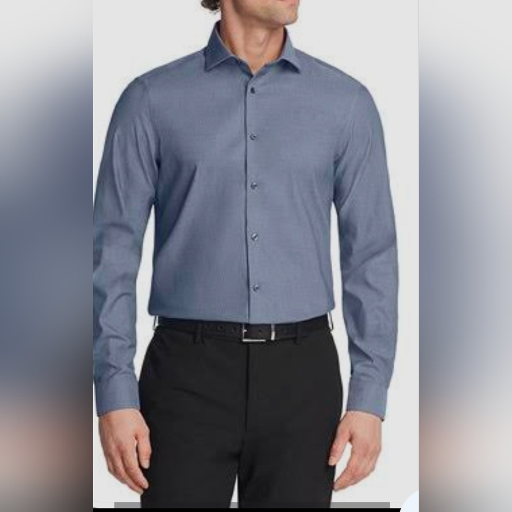 Calvin Klein Men's Navy Dress Shirt